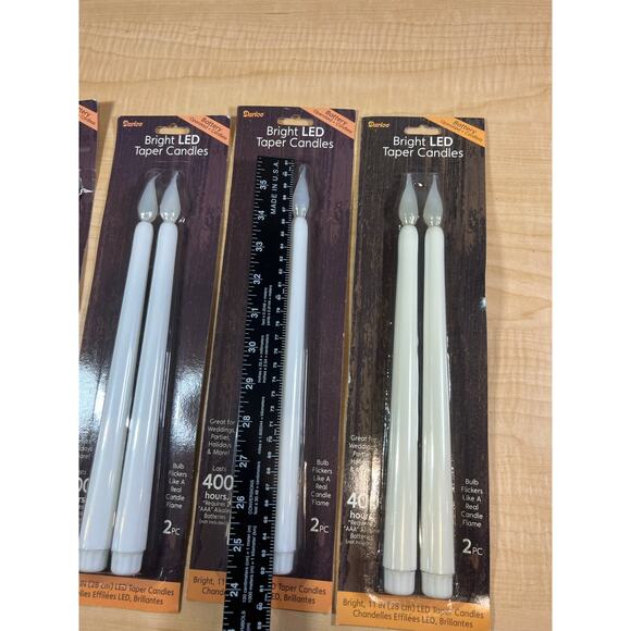4 Packs Of LED Flameless Taper Candles Battery Operated 8 Candles In All - Picture 3 of 3